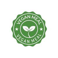 vegan meal icon vector. It can be used for supplement label design, cbd label design, box design, social media template design etc. vector