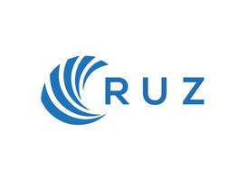 RUZ letter logo design on white background. RUZ creative circle letter logo concept. RUZ letter design. vector