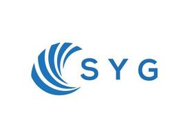 SYG letter logo design on white background. SYG creative circle letter logo concept. SYG letter design. vector