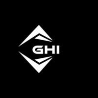 GHI abstract technology logo design on Black background. GHI creative initials letter logo concept. vector