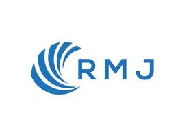 rmj letra logo diseño en blanco antecedentes. rmj creativo circulo letra logo concepto. rmj letra diseño. vector