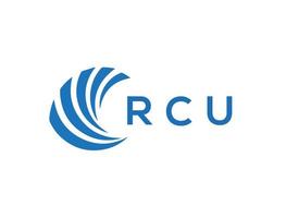 rcu letra logo diseño en blanco antecedentes. rcu creativo circulo letra logo concepto. rcu letra diseño. vector