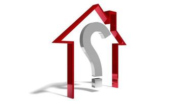 House Shape and Question Mark - Great for Topics Like House Sale, Rent, Real Estate, Property etc. video