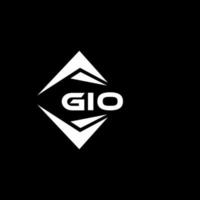 GIO abstract technology logo design on Black background. GIO creative initials letter logo concept. vector