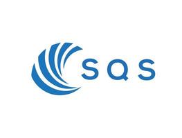 SQS letter logo design on white background. SQS creative circle letter logo concept. SQS letter design. vector