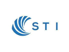 STI letter logo design on white background. STI creative circle letter logo concept. STI letter design. vector