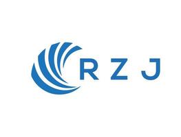 RZJ letter logo design on white background. RZJ creative circle letter logo concept. RZJ letter design. vector