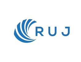 RUJ letter logo design on white background. RUJ creative circle letter logo concept. RUJ letter design. vector