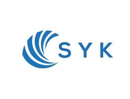 SYK letter logo design on white background. SYK creative circle letter logo concept. SYK letter design. vector