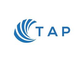 TAP letter logo design on white background. TAP creative circle letter logo concept. TAP letter design. vector