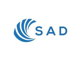 SAD letter logo design on white background. SAD creative circle letter logo concept. SAD letter design. vector