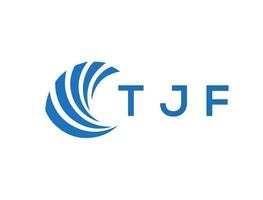 TJF letter logo design on white background. TJF creative circle letter logo concept. TJF letter design. vector