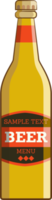 Beer bottle png graphic clipart design