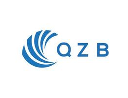 qzb letra logo diseño en blanco antecedentes. qzb creativo circulo letra logo concepto. qzb letra diseño. vector