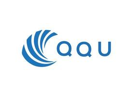 QQU letter logo design on white background. QQU creative circle letter logo concept. QQU letter design. vector