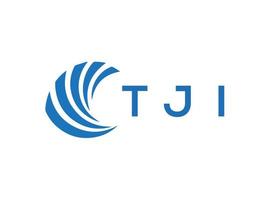 TJI letter logo design on white background. TJI creative circle letter logo concept. TJI letter design. vector