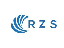 RZS letter logo design on white background. RZS creative circle letter logo concept. RZS letter design. vector