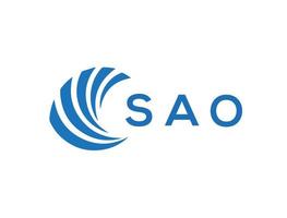 SAO letter logo design on white background. SAO creative circle letter logo concept. SAO letter design. vector