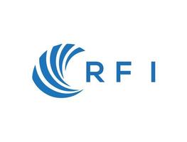 RFI letter logo design on white background. RFI creative circle letter logo concept. RFI letter design. vector