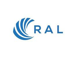 RAL letter logo design on white background. RAL creative circle letter logo concept. RAL letter design. vector