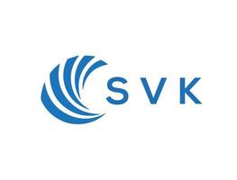 svk letra logo diseño en blanco antecedentes. svk creativo circulo letra logo concepto. svk letra diseño. vector