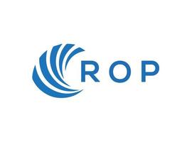 ROP letter logo design on white background. ROP creative circle letter logo concept. ROP letter design. vector