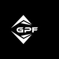 GPF abstract technology logo design on Black background. GPF creative initials letter logo concept. vector