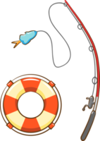 Fishing rod png graphic clipart design