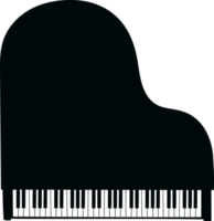 piano Preto acima Visão png