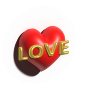 Love word lettering with a cute heart. Valentine's day template or background for Love and Valentine's day concept. png