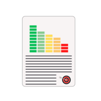 graph infographic icon isolated element graph on paper bar graph png