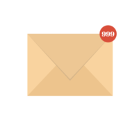 999 inbox notification icon infographic envelope isolated element png