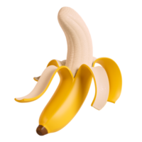 banana isolated. 3D render illustration png