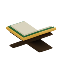3d rendering alquran icon perfect for moslem design project png