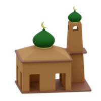 3d rendering mosque perfect for moslem design project png