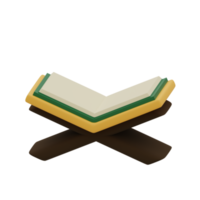 3d rendering alquran icon perfect for moslem design project png
