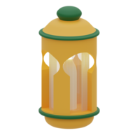 3d rendering islamic lantern perfect for muslim design project png