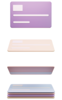 Credit card, 3d render illustration. png