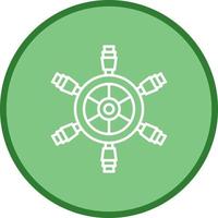 Ship Wheel Vector Icon