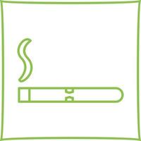 icono de vector de cigarro encendido único