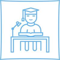 Unique Studying on Desk Vector Icon