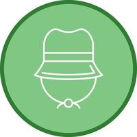 icono de vector de sombrero de camping