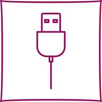 Unique USB Cable Vector Icon