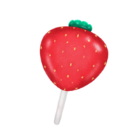 Strawberry lollipop sweet dessert crayon art png