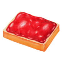 geschnitten Brot mit Erdbeere Marmelade Süss Dessert png