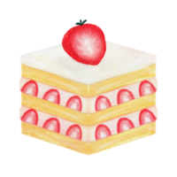 Erdbeere Shortcake Süss Dessert Wachsmalstift Kunst png