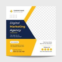 Modern Digital Marketing Agency Social Media Post Template Design, Corporate Social Media Post Banner Design. vector