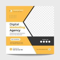 Modern Digital Marketing Agency Social Media Post Template Design, Corporate Social Media Post Banner Design. vector