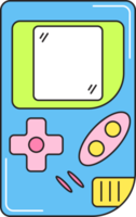 Old console gamebot retro 90s style. Colorful sticker isolated on transparent background. png