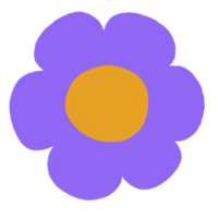 Purple flower oil painting. png